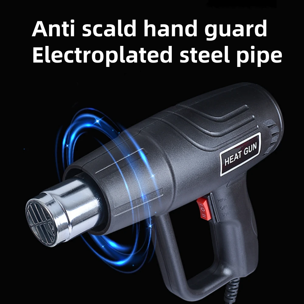 Black Color 220V eu Hot Air Gun Professional Electric Adjustable Temperature-controlled Building Hair dryer Soldering Heat gun 6