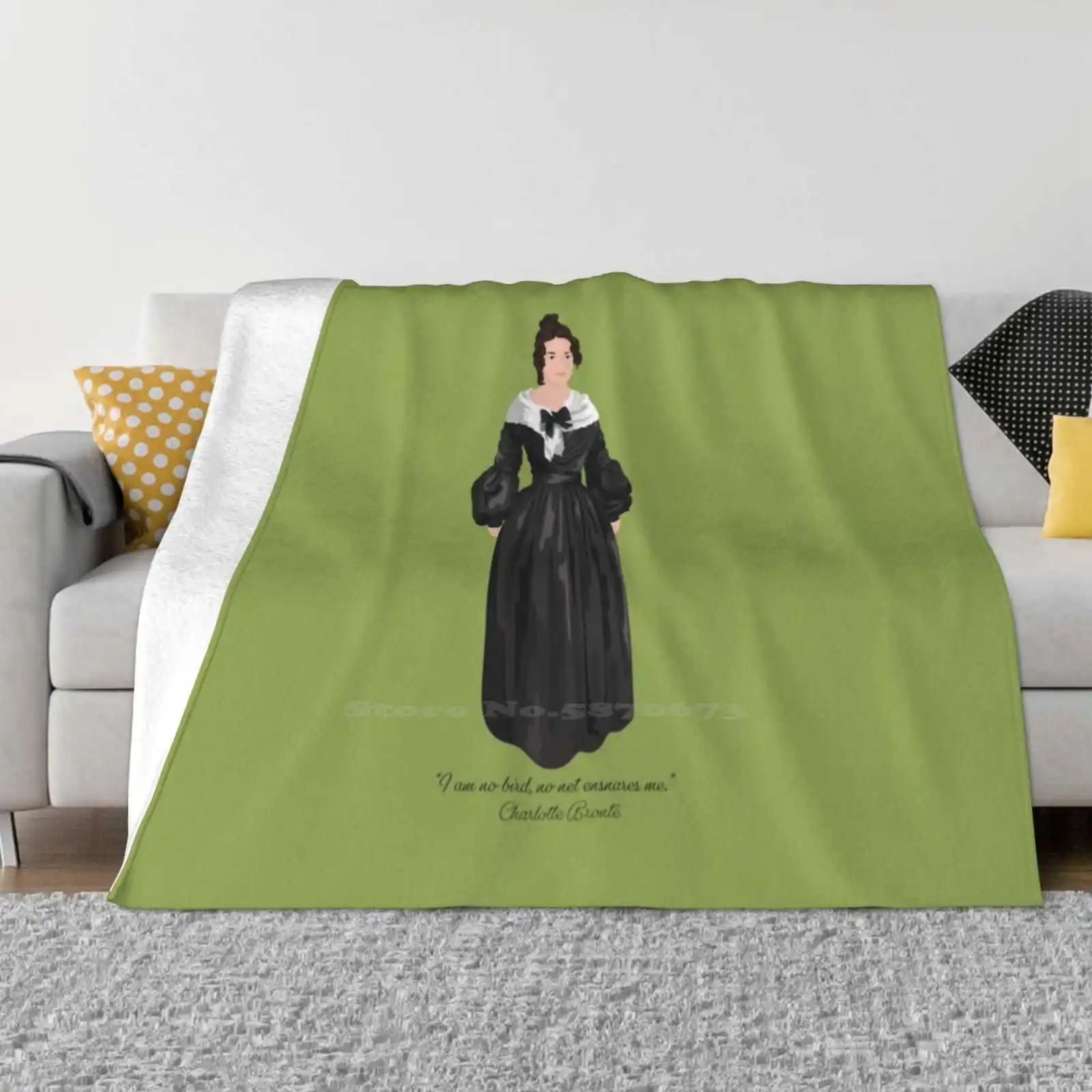 Charlotte Bronte-"Non Sono Un Uccello, Senza Rete Ensnares Me. "Coperta Morbida E Calda Charlotte Bronte Jane Eyre I Am No Bird No Net