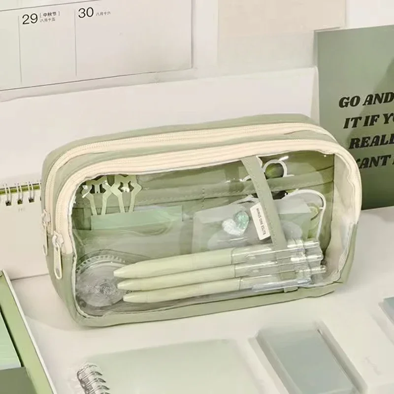 대용량 연필 가방, 간단한 다층 큰 문구 가방, 옥스포드 펜 케이스, 지퍼 연필 파우치 박스, 학생 학용품