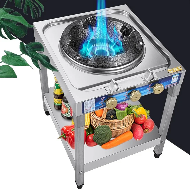 Commercial Fierce Fire Stove Single Stove Liquefied Gas High Pressure Stove with Flameout Protection Restaurant Gas Cooktops 2