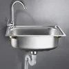 Kitchen sink Handmade stainless steel single bowl sink above counter or wall mounted vegetable Wash basin set mx4221950 1