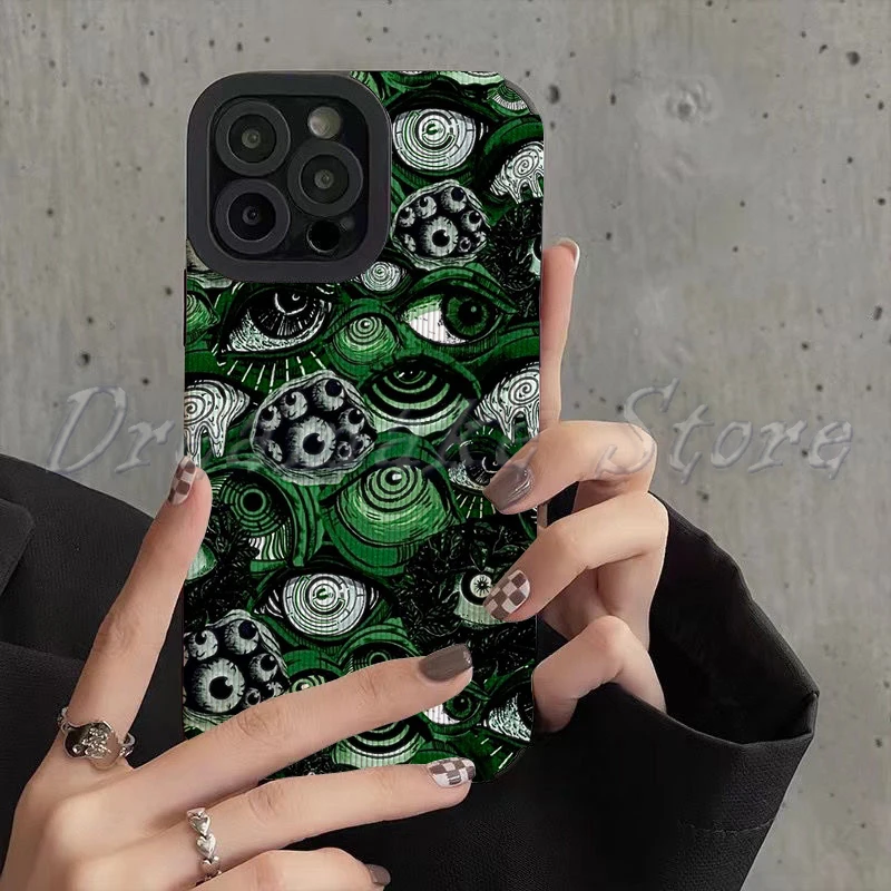 Custodia Per Telefono Green Evil Eyes Per Iphone 11 Pro Max Iphone 12 Pro Max Iphone 13 Pro Max Iphone 14 Pro Max Custodia Per Iphone 15 Pro Max
