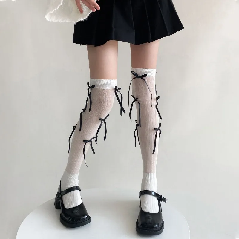 TARUXY 스플라이스 활 루즈 양말 여성용, 열 긴 양말, 뜨게 양말, Y2K JK 소녀, 따뜻한 다리 워머, 여성 패션
