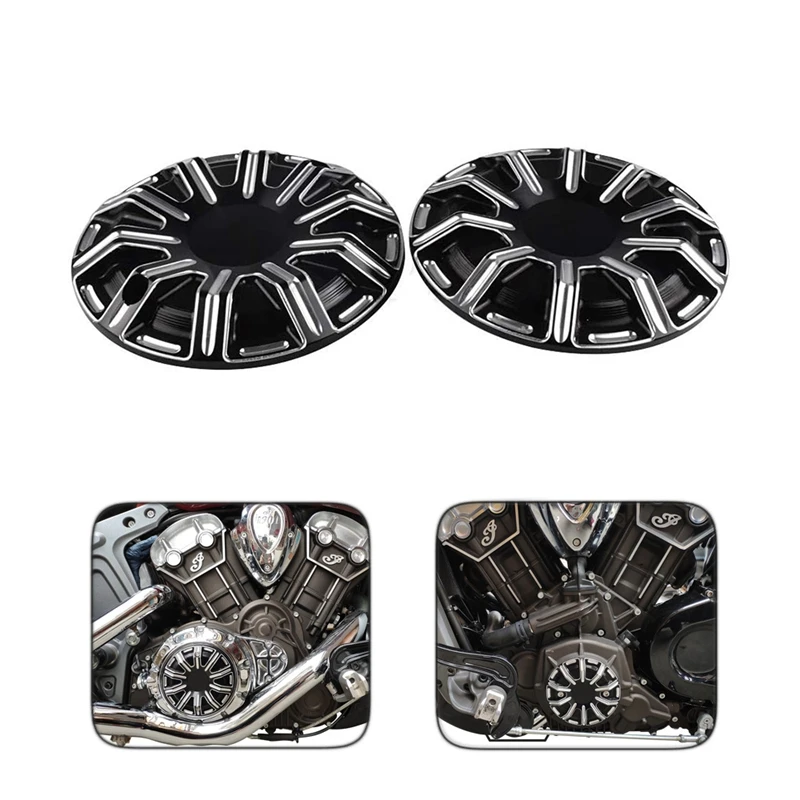 

Статор мотоцикла + основная крышка, 2 шт./комплект, левая и правая боковая крышка двигателя мотоцикла для индийского поплавка разведчика 2015-2020