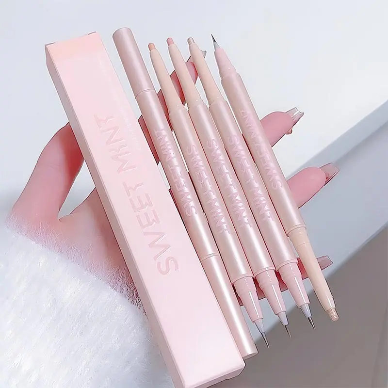Double Ended Eyeliner Lying Silkworm Pencil Highlighter Liquid Liner Daisique Eye Brightener Make Up Korean Makeup liquid eyeliner,eyeliner pencil,eyeshadow eyeliner