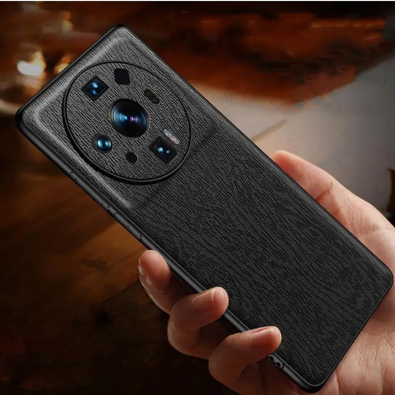 

Coque For Xiaomi 12S 11 Ultra 5G Wood Texture Leather Phone Case For Mi 12X 12 Pro 11 Lite Ultra Slim Hard PC Bumper Phone Cover
