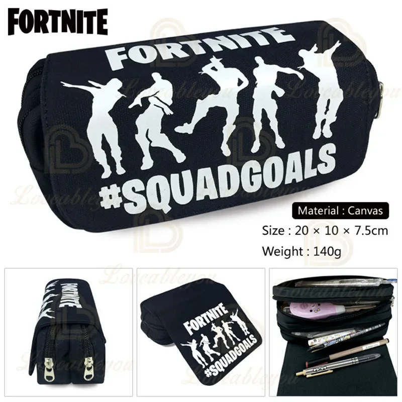 Victory Royale 학생 남아 여아 포트나이트 용량 연필 문구 케이스, Peely Llama Hero 어린이 3D 펜 상자, 어린이 십대 가방
