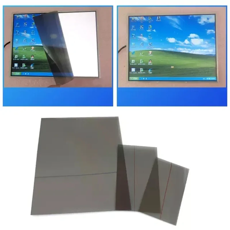 2PCS New 22 inch polarizing film 22inch 45&deg;/ 135&deg; 0 degree 45degree 476x298mm Monitor LCD LED Polarizer Polarizing Film Sheets