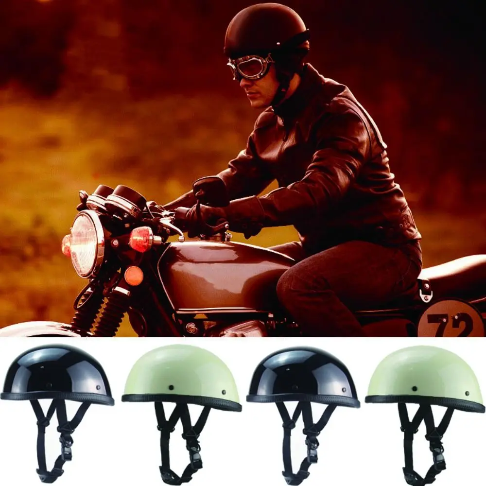 

Comfortable Beanie Helmet Vintage German Style Portable Scooter Chopper Lightweight Half Helmet Cap Motorcycle MTB Scooter