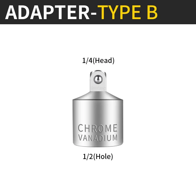 Onnfang Sockel Adapter Ratschen schlüssel Antriebs kopf 1/4 bis 1/2 bis 3/8 Chrom Vanadium Stahl Auto Fahrrad Garage Reparatur werkzeug – Detail 6