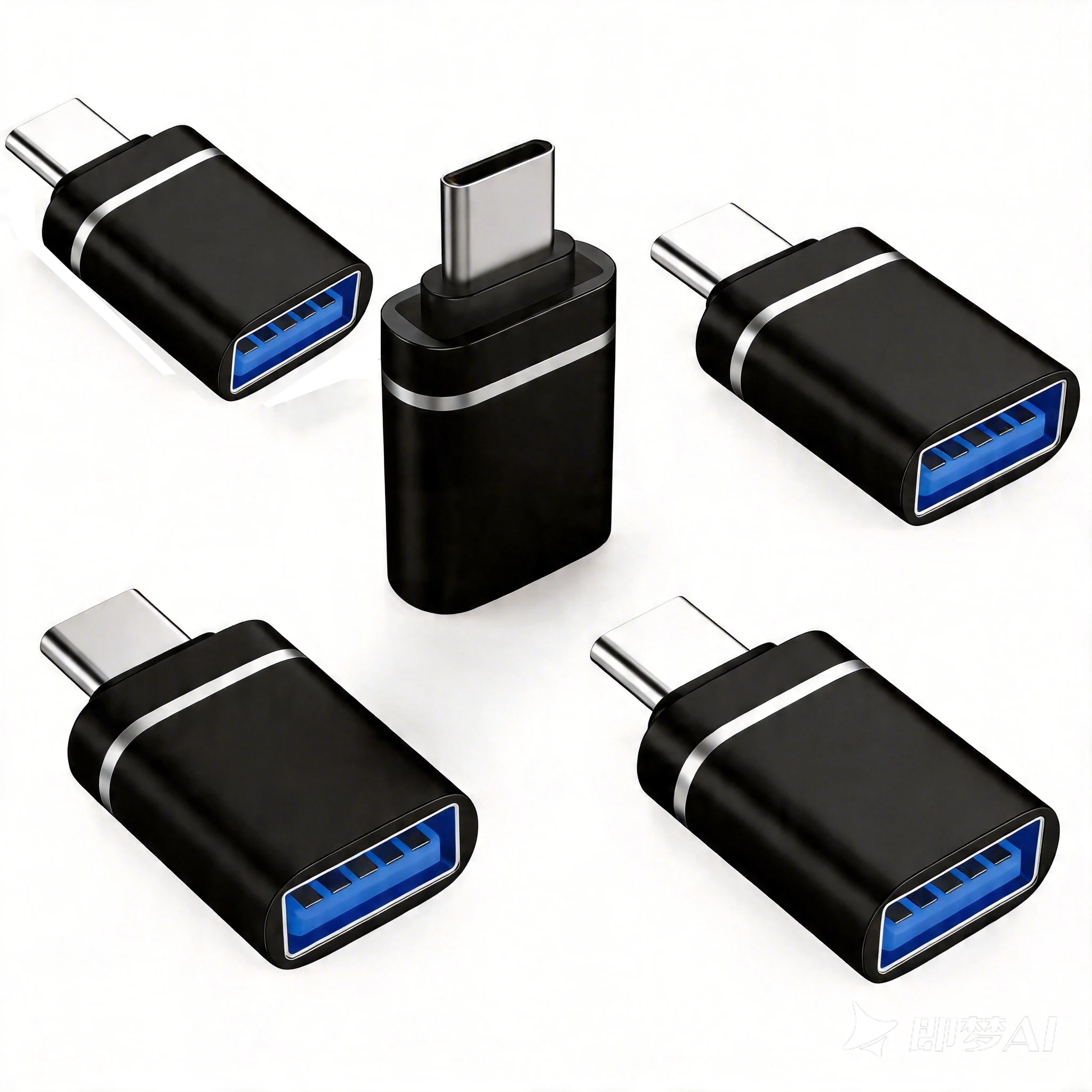 Premium 5-Pack USB-C to USB-A OTG Adapters - High-Speed Charging & Data Sync Converter