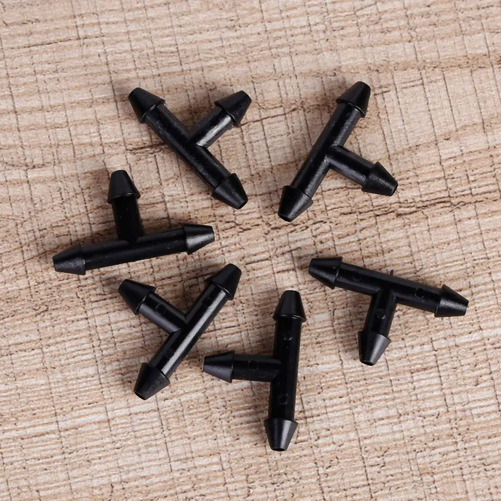 50pcs 3/5 Irrigation Barbed Connectors Plastic Drip Irrigation Joint Universal Multi-function Lightweight for Watering Systems