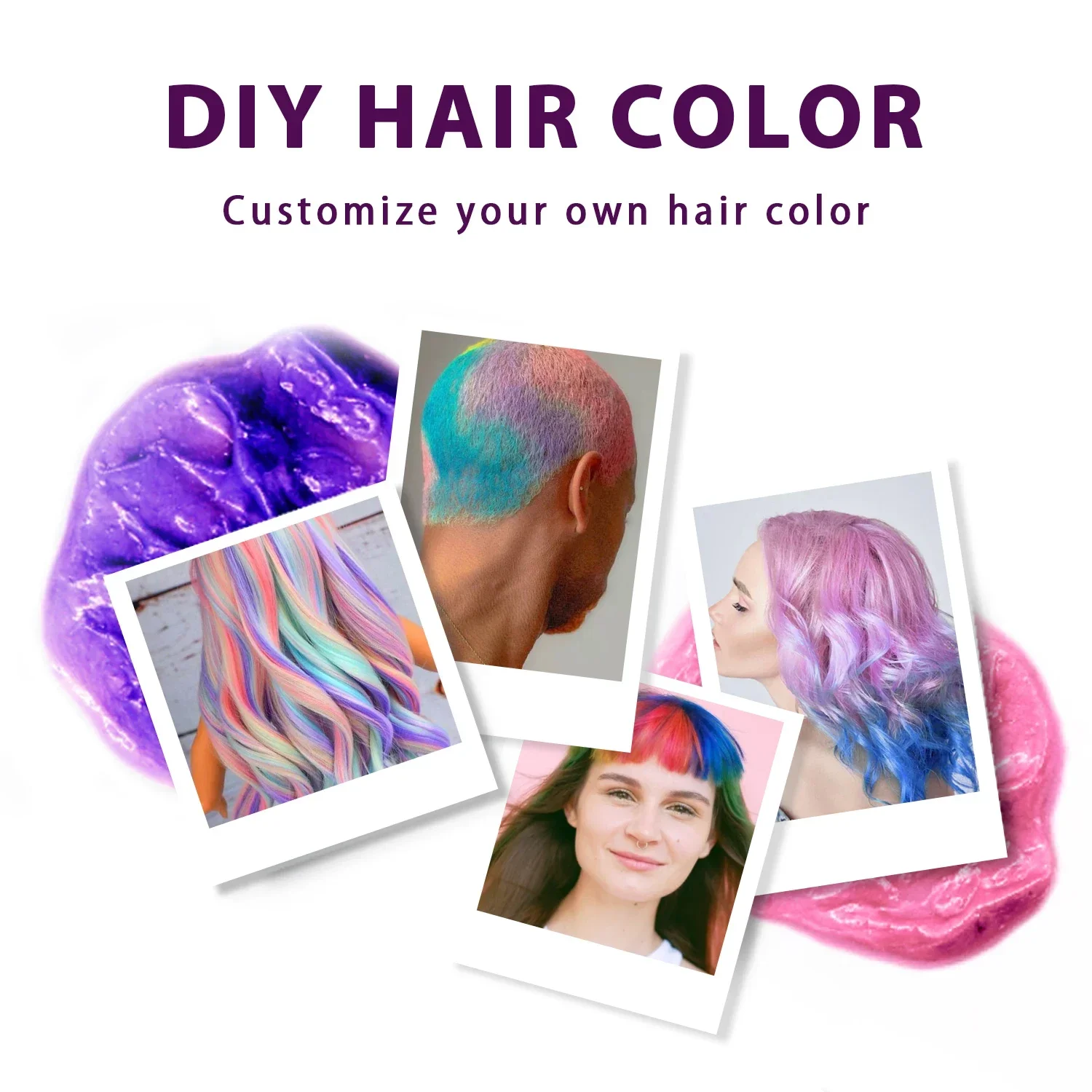 Hair Mask DIY Hair Color Hair Mask Without Damaging 10 Minutes Of Coloring Seven Colors Care And Coloring 2 In 1 Healthy Beauty