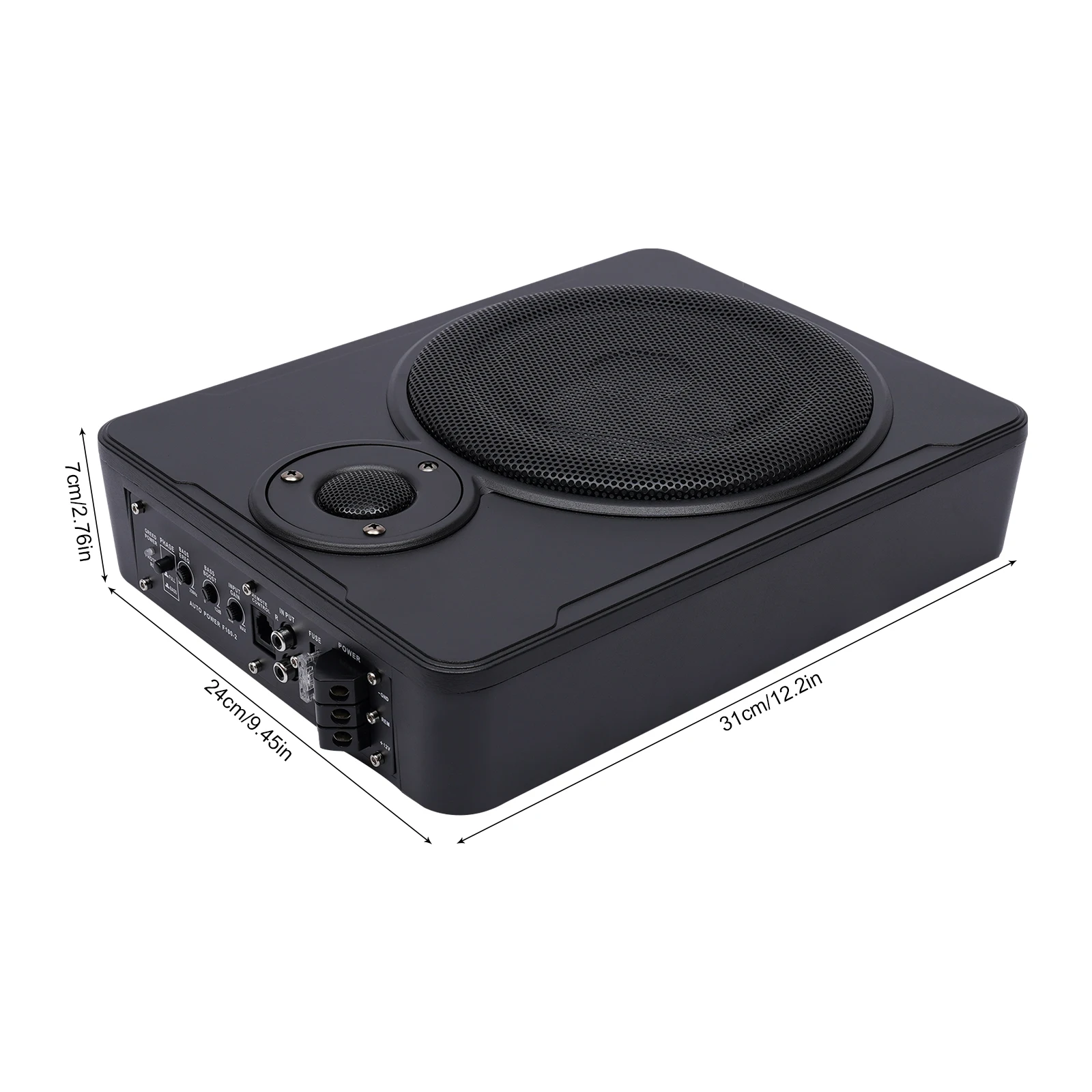 600W Slim Under-Seat Car Subwoofer Audio Amplifier Powered Car Speakers  Truck Sub w/ Amp Kit Speaker 8" images - 6