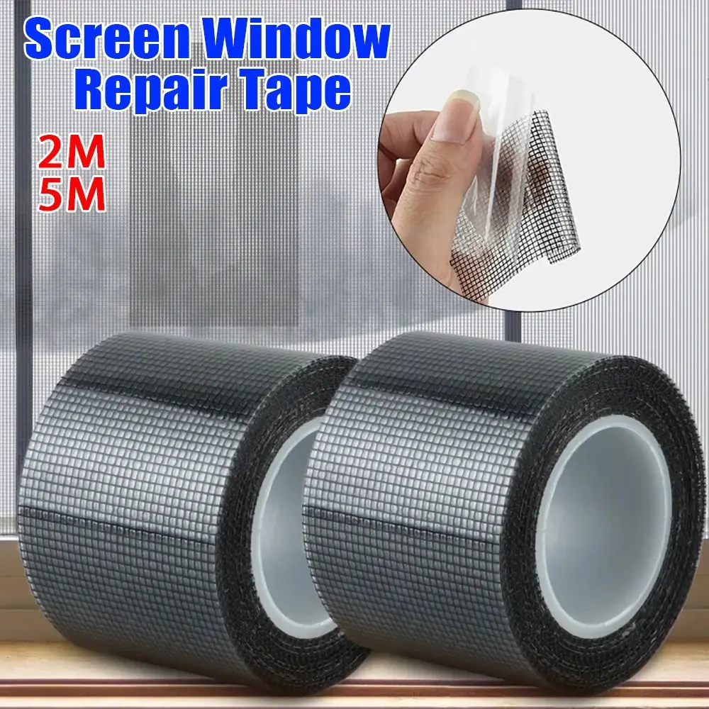 Description Picture 2 of item1Roll Fly Window Screen Repair Tape Anti-Insect Self-adhesive Mesh Net Repair Tapes 2Meters/5Meters Anti-mosquito