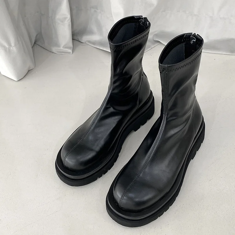

2023 New Autumn Winter Women's Short Plush Booties Shoes Punk Style Platform Ankle Women Boots Fashion Thick Bottom Gothic Boots