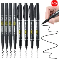 5/1pcs/set Double Tip Permanent artMarker Pen Fine Tip Waterproof Oily Black/Red/Blue Ink Sketchbook Painting School Supplies