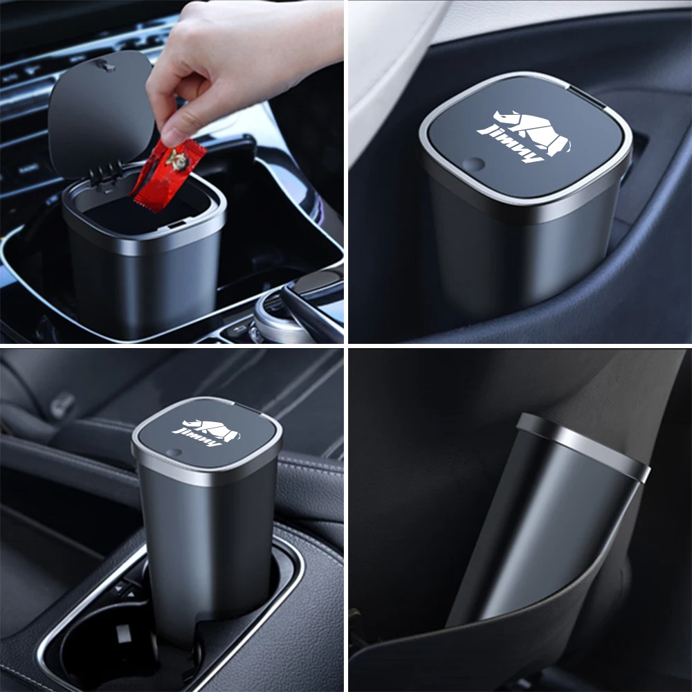 Car Trash Can Vehicle Garbage Dust Case Storage Box Auto Interior Accessories For Suzuki Jimny jb74 jb43 jb64 jb53 jb32 jb23