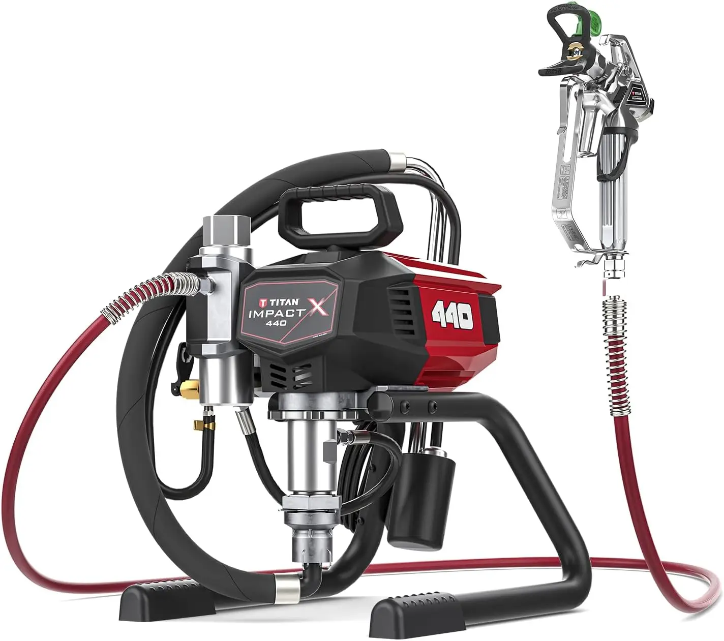 Titan Impact X 440 Electric Airless Paint Sprayer, 3300 PSI, Adaptive Pressure Control, Skid