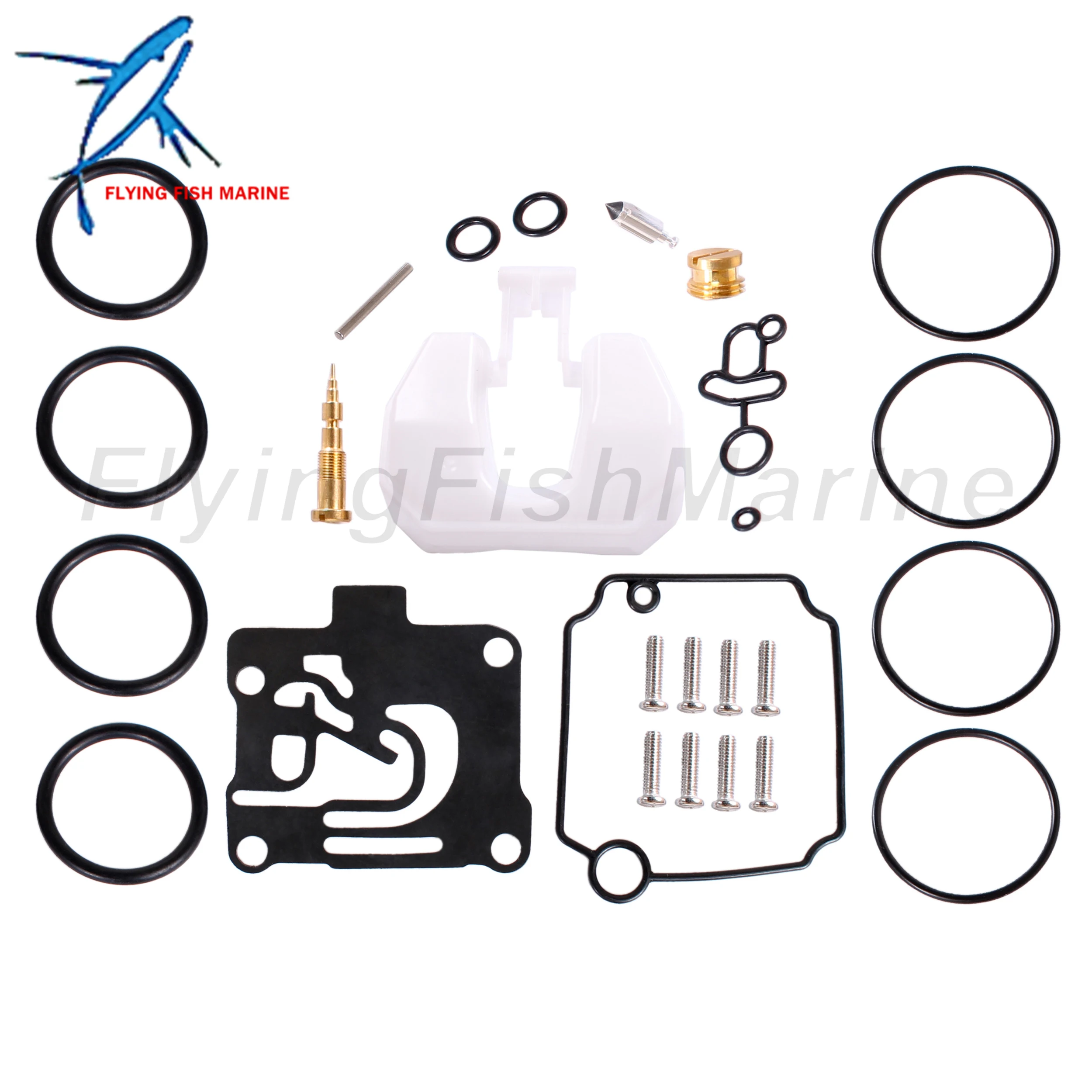 Outboard Motor 62Y-W0093-10 62Y-W0093-11 Carburetor Rebuild Repair Kit w/Joint 62Y-13586-30 for Yamaha 50HP T50 F50