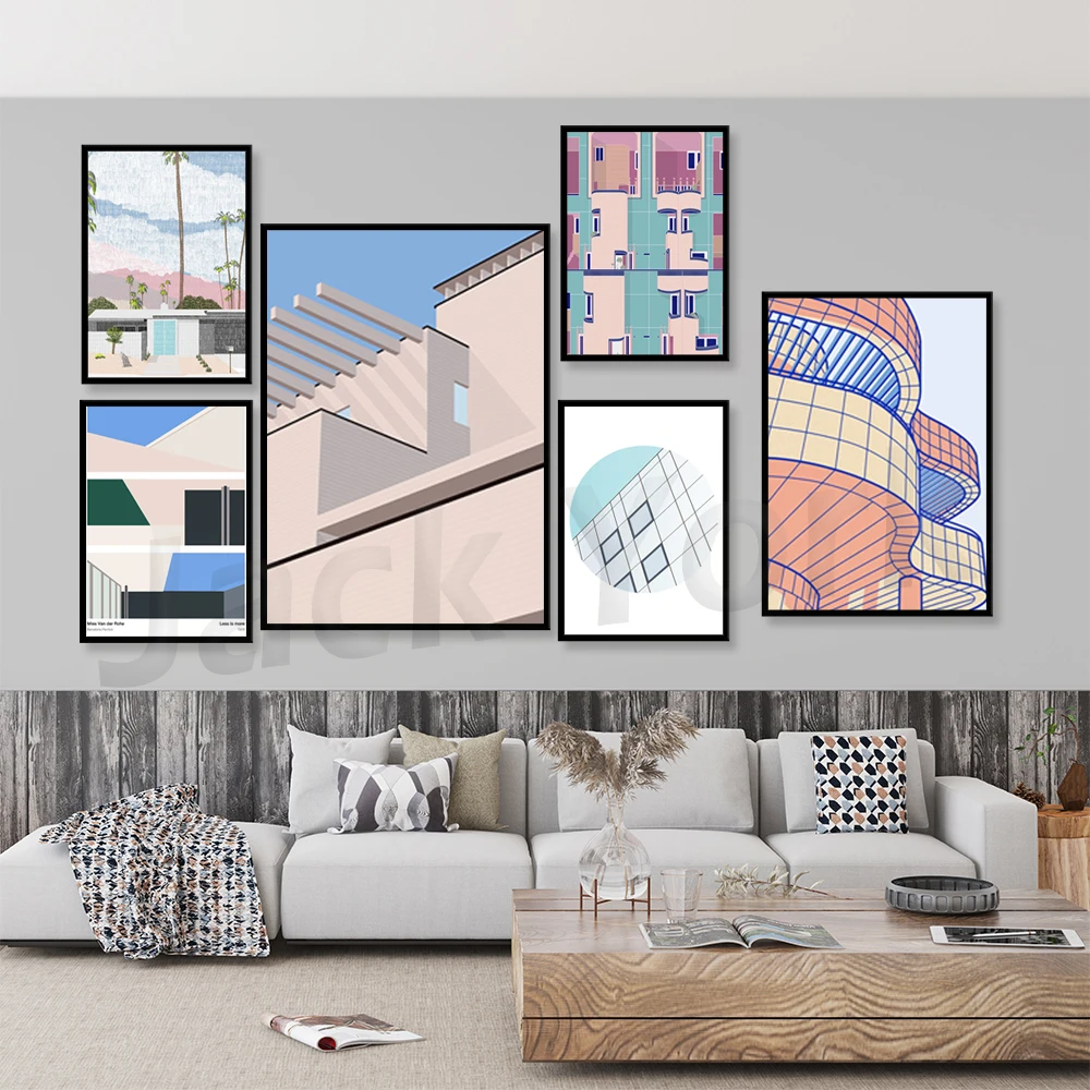 

Affiche poster graphic design architecture illustration minimalist Villa