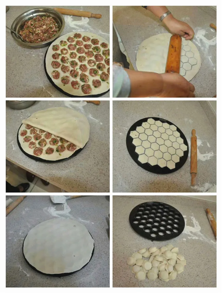 Description Picture 6 of itemDumpling Mold Steel Dough Rolling Ravioli Mold 37/19 Holes Dumpling Mold Tool Cooking Accessories Kitchen Quick Dumpling Maker