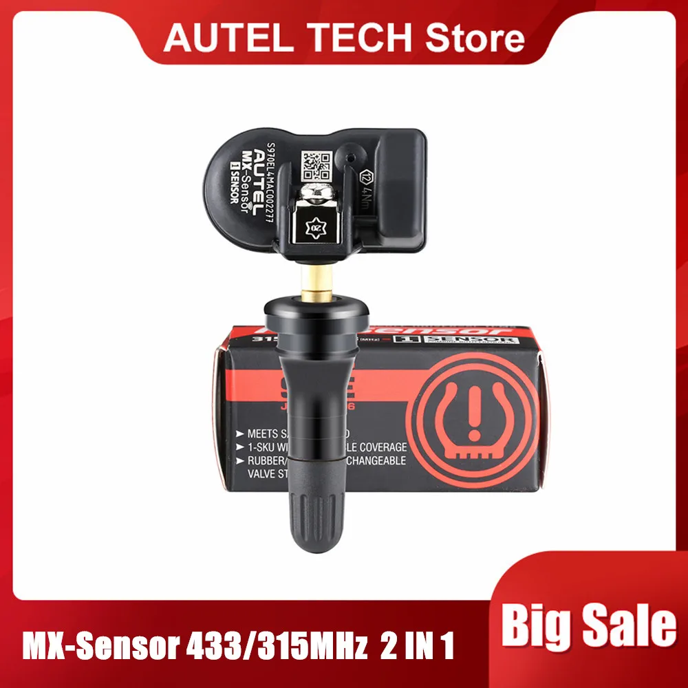 

Autel MX-Sensor 315MHz+433MHz 2 in 1 Universal Programmable TPMS Sensor OE Level Tire Pressure Monitoring System