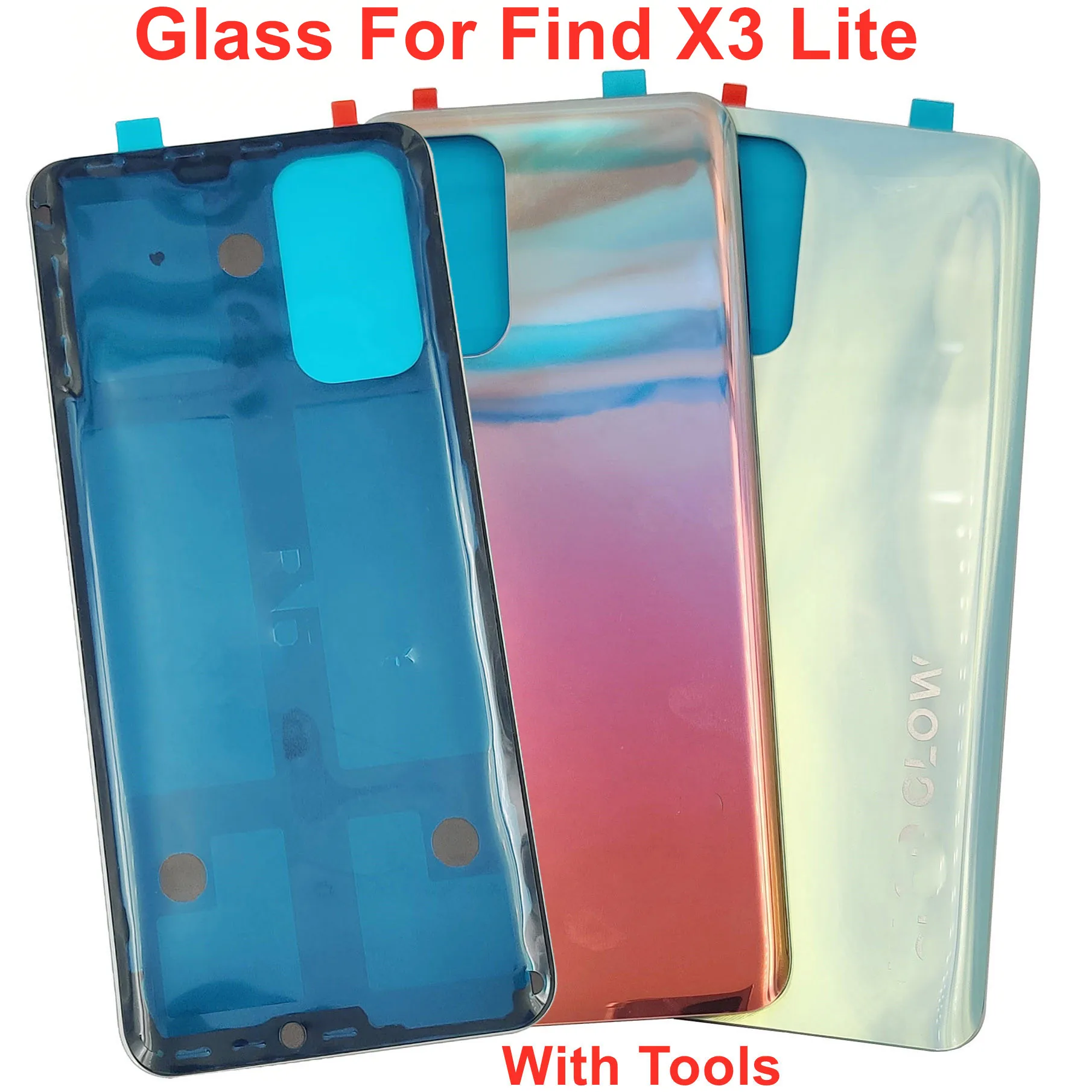 

Стеклянная Крышка батарейного отсека для OPPO Find X3 Lite, жесткая задняя крышка, задняя панель корпуса, задняя панель Рено, 5 tri5g + оригинальный клей