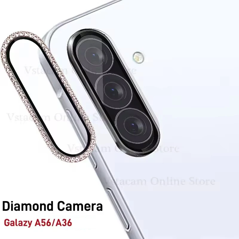 Diamond Gitter Camera Ring Glass for Samsung Galaxy A56 A36 5G