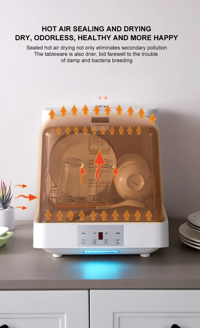 Mini Portable Dish Washer Clean Washing Machine Smart Table Top Mini Compact Dishwasher With Water Tank For Home Use 6