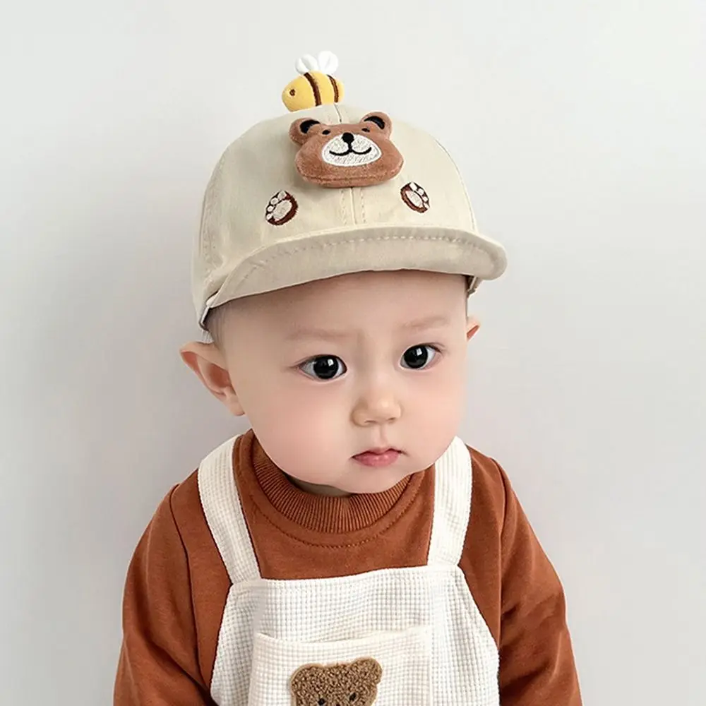 

Embroidery Bear Paw Baby Baseball Caps Sunscreen Adjustable Sunshade Visor Hat Cartoon Animals Kids Peaked Caps