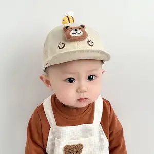 Embroidery Bear Paw Baby Baseball Caps Sunscreen Adjustable Sunshade Visor Hat Cartoon Animals Kids Peaked Caps