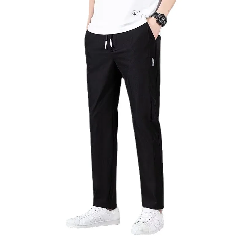 2023 Casual Pants Men Stitching Korean Version of The Large Size Fashion Trend Light Business Straight Pants Pants  Sweatpants