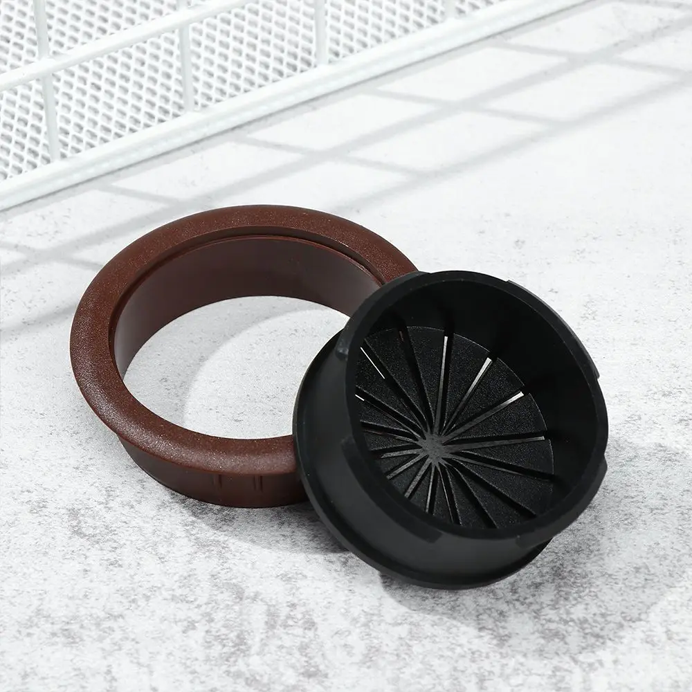 Cable Organizer Cable Hole Cover Desk Cord Grommet Hole Plug 60mm ABS Plastic Computer Table Wire Hole Cover Office Desk Grommet Cable Clamp Black Dust Plug Wire Tidy Storage Organizer