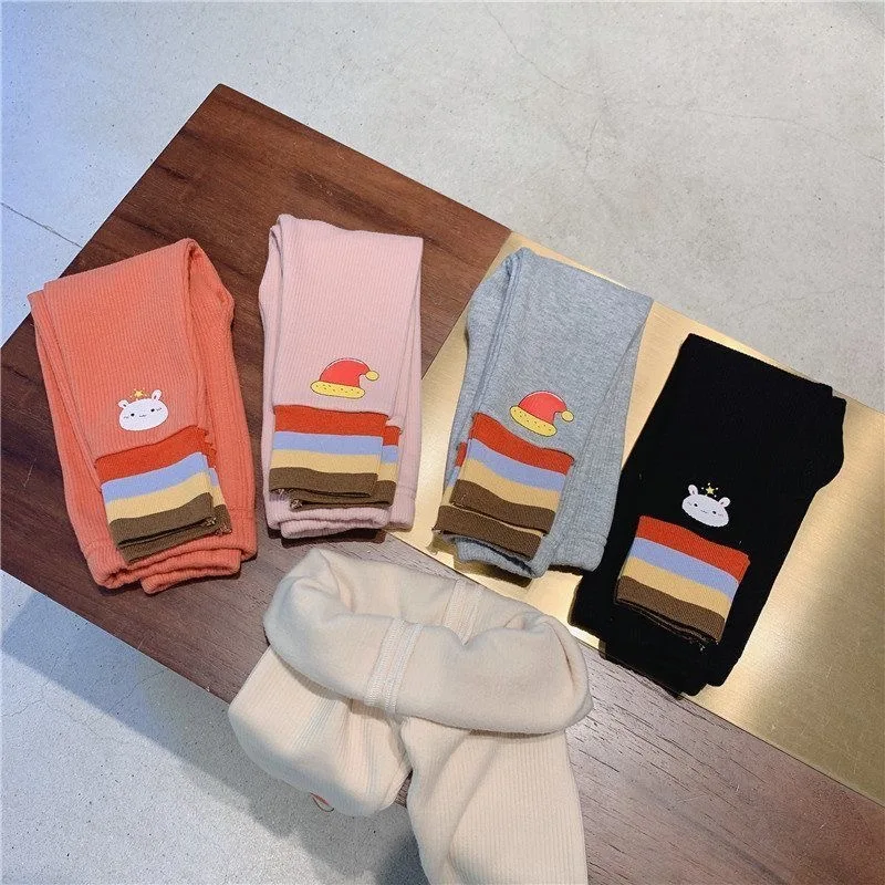 سراويل ضيقة للفتيات ذات ملمس مخملي - سراويل قابلة...