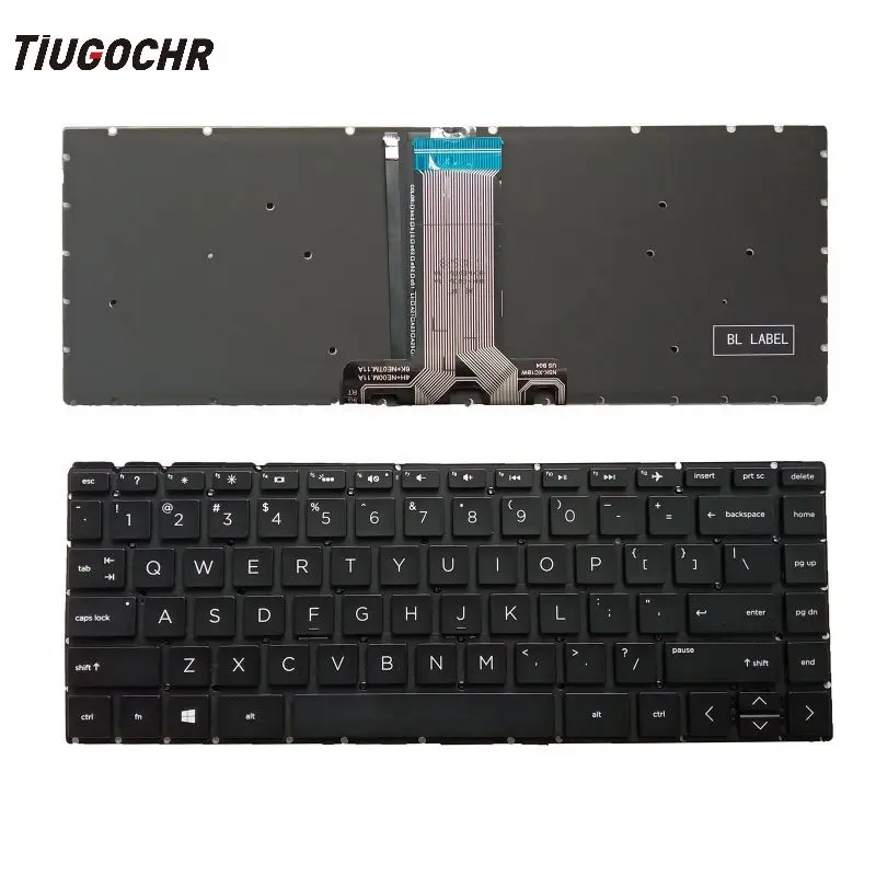 

Laptop keyboard backlight for HP 14s-cr 14-cf 14-dk 14-dp 14s-dp black keyboard tpn-i135 1135 I130