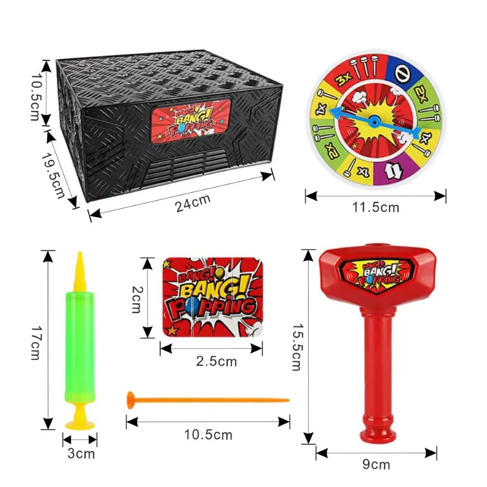 Table Toy Burst Balloon Game Knock Box Balloon Thrilling Party Party Casual Entertainment Game 6