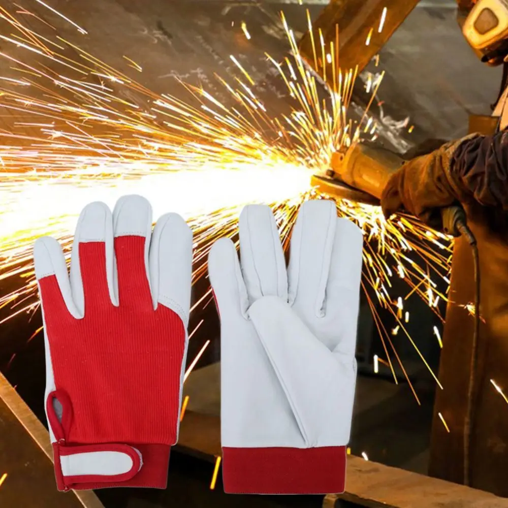 

Leather Welding Gloves Welder Supplies Wear Resistant Protective Glove Random Color Heat Insulation Work Safe Gloves Workplace