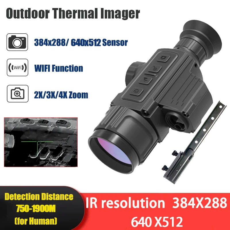 New Hunting Thermal Imaging Wifi Laser Ranging Thermal Monocular Scope For Optical Sighting