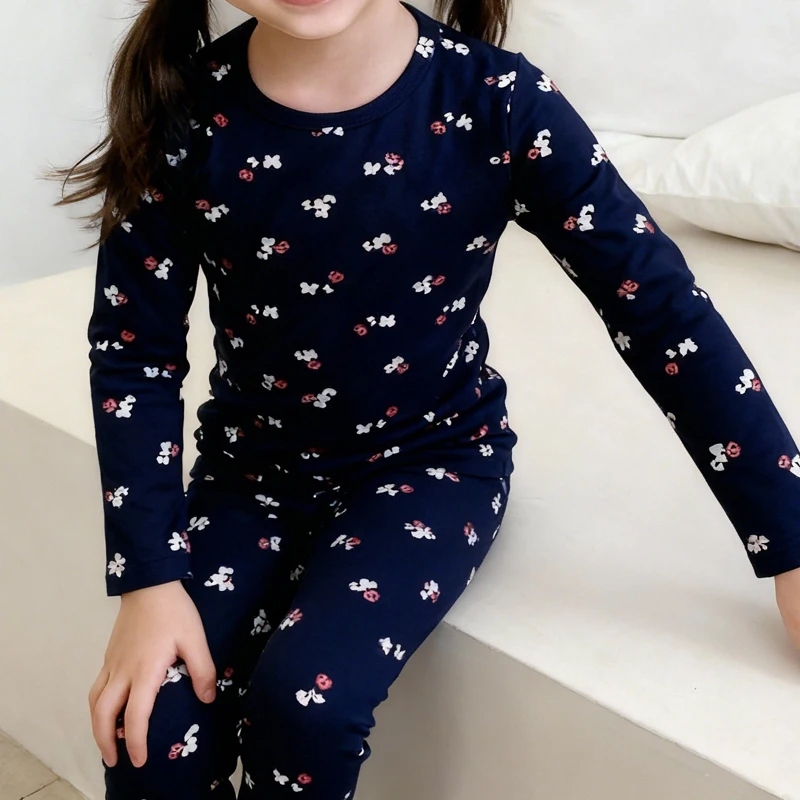 Autumn Winter Kids Underwear Long Johns For Girls 2-6Years