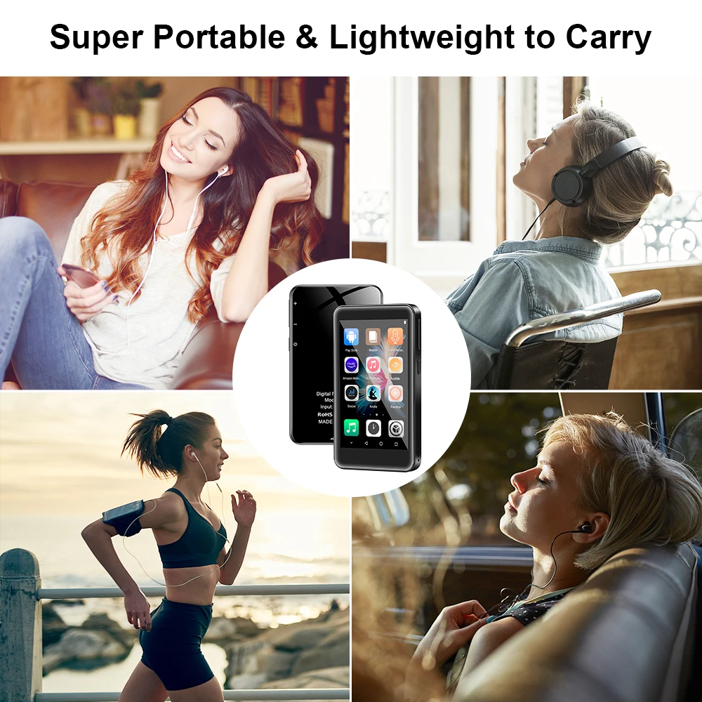 3.6 inch WiFi MP3 Player Bluetooth 5.0 MP4 Player Android 8.1 with Spotify Pandora Android Streaming Music