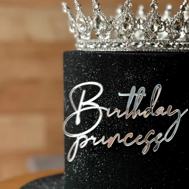 Large Vintage Silver Crown Cake Topper - Birthday Wedding Decor, 5.15" Diameter, 2.28" Height - View #7