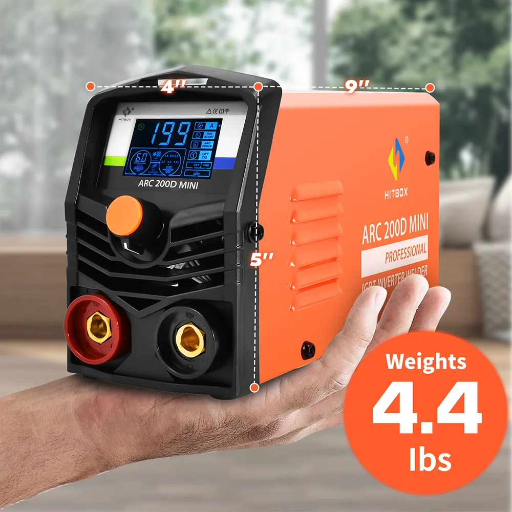 HITBOX ARC200D Welding Machine 2 in 1 ARC MMA LIFT TIG MINI IGBT Inverter LED Digital Display Protable Home Welder 220V 10-200A 3