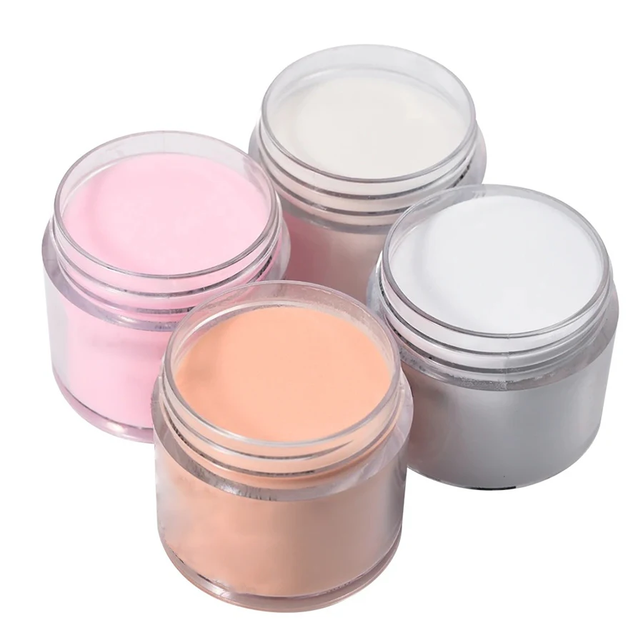 1/4pcs Nail Acrylic Powder White Clear Pink Nude French Acrylic for Extension Crystal Nail Glitter Tip Carving Tool nail powder acrylic nail powder