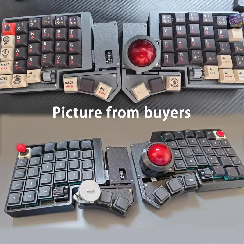 Weekin CCK-BALL スプリットキーボードクロスデュアルノブ調整可能な