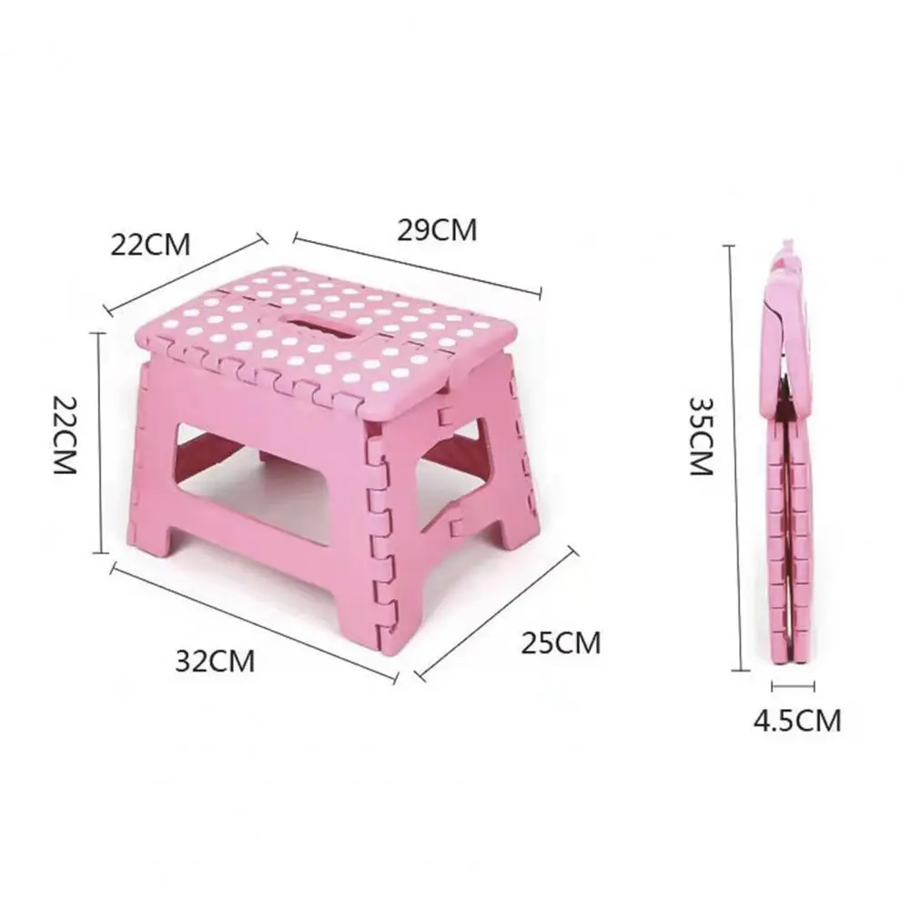Plastic Folding Step Stool Portable Lightweight Hold 300Lbs Heavy Duty Outdoor Camping Hunting Picnic Fishing Mini Collapsible C