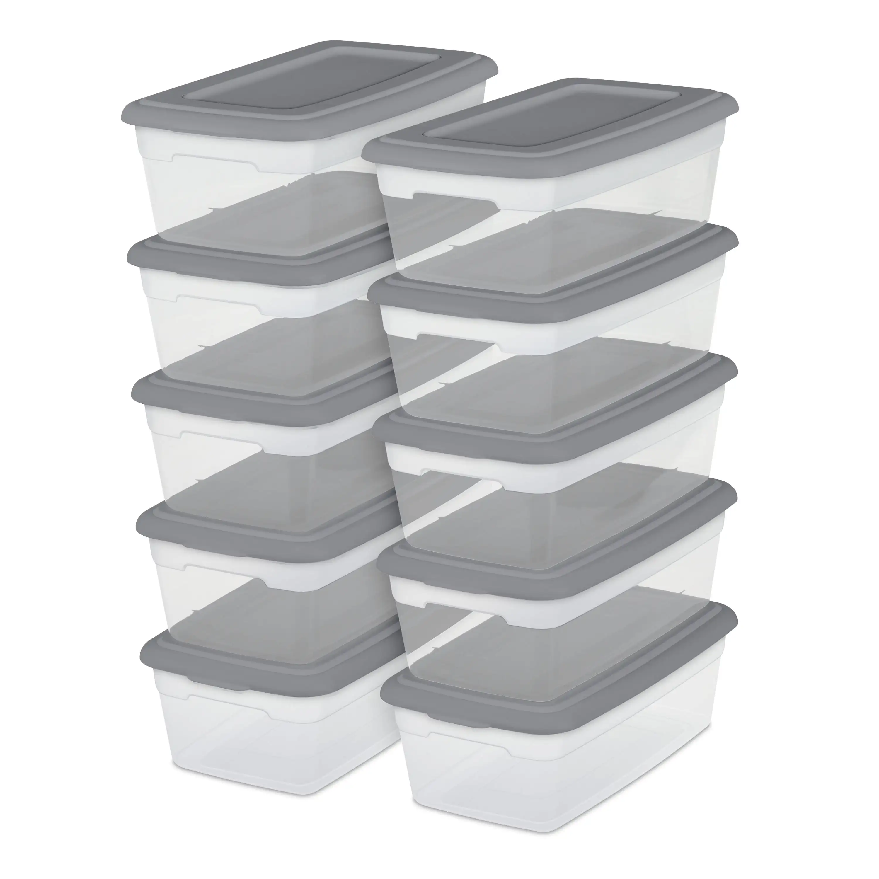 

Sterilite 6 Qt. Пластиковый ящик для хранения, титан, набор из 40
