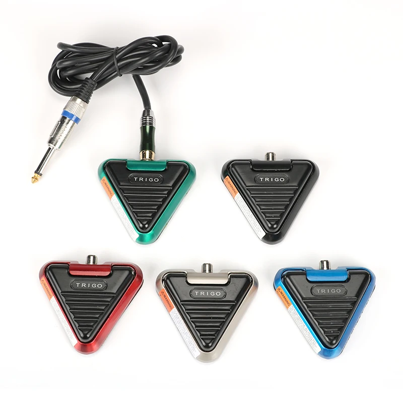 Triangle Tattoo Foot Pedal Switch with/no RCA Clip Cord for Tattoo Power Supply Premium Durable Anti Slip Trigo Tattoo Pedal foot pedal for tig foot pedal for welding and cutting machines durable non slip design with 2 pin or 3 pin compatibility