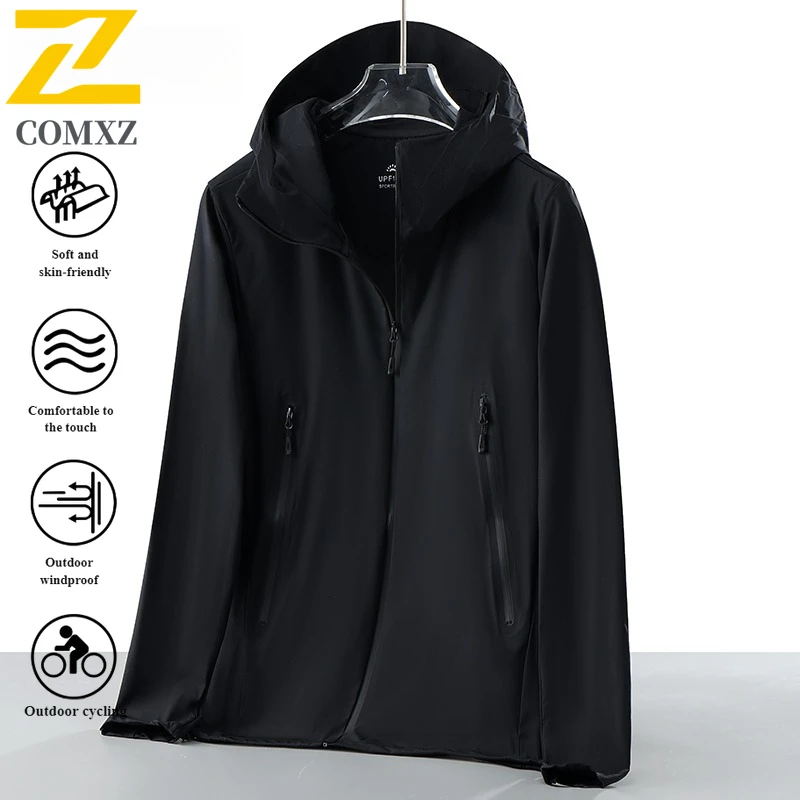 Men's UV Protection Skin Jacket Coat Ultra-Light UPF100+ Ice Silk Quick-Dry Breathable Hoodie for Extreme Outdoor Sports  Travel