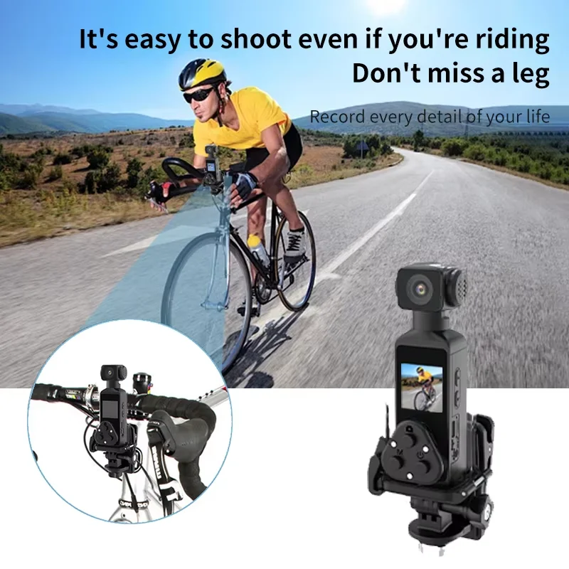 4K Ultra HD Pocket Action Camera 270° Rotatable Vlog Wifi Mini Sports Cam Waterproof Case Helmet Bicycle Travel Driver Recorder 5